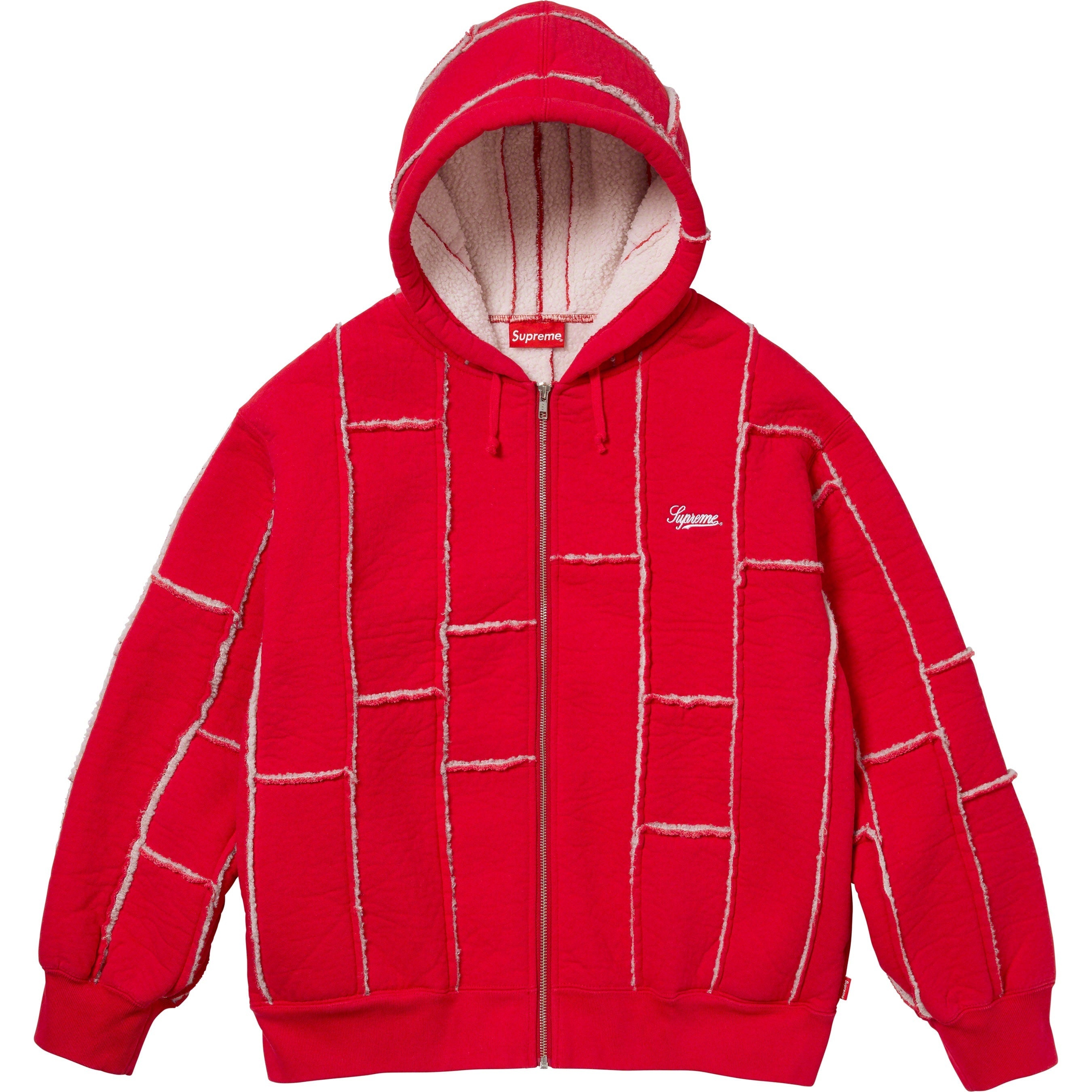Faux Shearling Zip Up Hooded Sweatshirt view 3